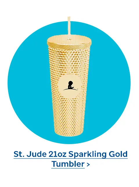 St. Jude 21oz Sparkling Gold Tumbler